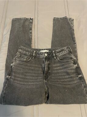 PacSun Women's Straight Leg Jeans in Washed Black